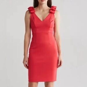 NWT Eliza J Red Bow Dress